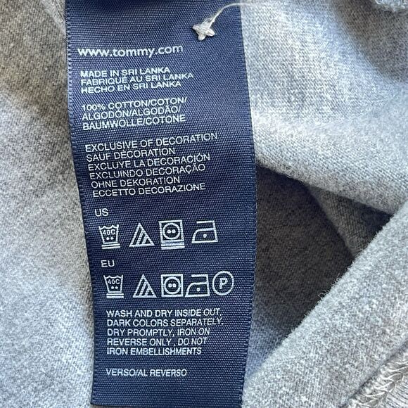 Tommy Hilfiger Mens Polo Shirt XXL 2X Gray Blue Embroidered Logo Crest Y2K - Picture 5 of 9